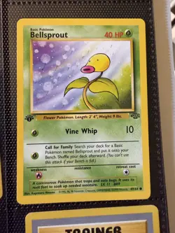 Bellsprout - 49/64 - 1st Edition Jungle - Common - Pokemon Card - LP - Image 2