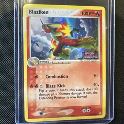 Pokemon TCG Blaziken EX Holon Phantoms Card 20/110 Holo Stamped - Image 1