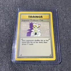 🔥1999 - Imposter Professor Oak - Base Set trainer card - 73/102 🔥 - Image 1