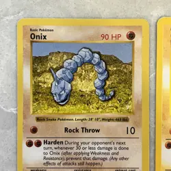 Vintage Pokemon TCG Shadowless #056/102 Onix lot of 2 cards - Image 4