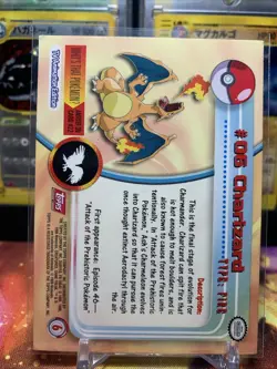 Charizard 1999 Topps Pokemon TV Animation Series 1 Trading Card #6 - Image 2