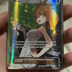 2015 Pokemon TCG Brigette Holo Full Art Ultra Rare Card Breakthrough 161/162 - Image 3