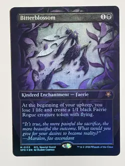 Bitterblossom - Foil - Borderless - Special Guests - Lorwyn Eclipsed MTG - Image 1