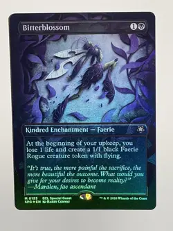 Bitterblossom - Foil - Borderless - Special Guests - Lorwyn Eclipsed MTG - Image 3