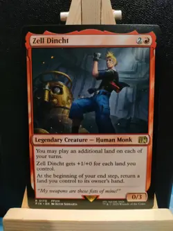 Zell Dincht - Final Fantasy - Rare - NM (see pics) MTG - Image 1