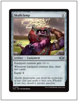 1x Skullclamp, Magic the Gathering MTG NM - Image 1