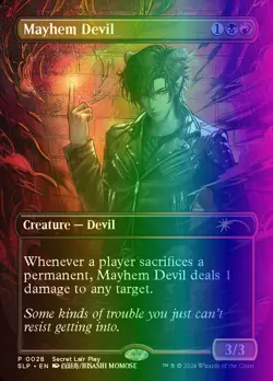 MTG Magic the Gathering Mayhem Devil (28/41) Secret Lair Showdown NM FOIL - Image 1