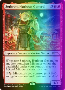 MTG Sethron, Hurloon General (1/6) 2021 Lunar New Year LP FOIL - Image 1