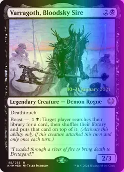 MTG Varragoth, Bloodsky Sire (115s/169) Kaldheim Promos LP FOIL - Image 1