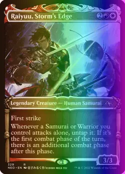 MTG Raiyuu, Storm's Edge (329/606) Kamigawa Neon Dynasty LP FOIL - Image 1