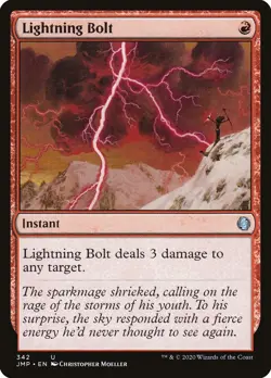 MTG Magic the Gathering Lightning Bolt (342/496) Jumpstart LP - Image 1