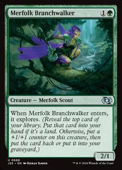 MTG Magic the Gathering Merfolk Branchwalker (688/779) Foundations Jumpstart LP - Image 1
