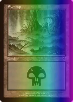 MTG Magic the Gathering Swamp (340/356) Invasion LP FOIL - Image 1