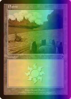 MTG Magic the Gathering Plains (334/356) Invasion LP FOIL - Image 1