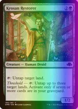 MTG Magic the Gathering Krosan Restorer (168/521) Dominaria Remastered LP FOIL - Image 1