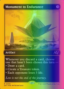 MTG Magic the Gathering Monument to Endurance (499/579) Aetherdrift LP FOIL - Image 1