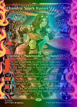 MTG Magic the Gathering Chandra, Spark Hunter (401/579) Aetherdrift LP FOIL - Image 1