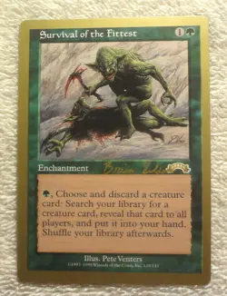 1X Gold Border SURVIVAL OF THE FITTEST NM World Championships 1998 Seattle MTG - Image 1