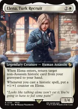 MTG Final Fantasy Commander Rare #0133 Elena Turk Recruit - Image 1