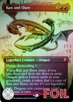 MTG Ran and Shaw (Borderless) (325) | NM Foil | Avatar: The Last Airbender {TLA} - Image 1