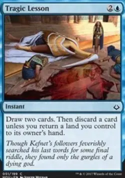 4x MTG Tragic Lesson - Foil, NM-Mint, English Hour of Devastation - Image 1