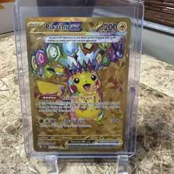 Pokemon Pikachu EX TCG Card Surging Sparks Gold 247/191 NM-Mint - Image 1