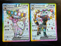 Pokemon Espeon Ex SVP175 & Umbreon Ex SVP176 Black Star Promos Prismatic (NM) - Image 1