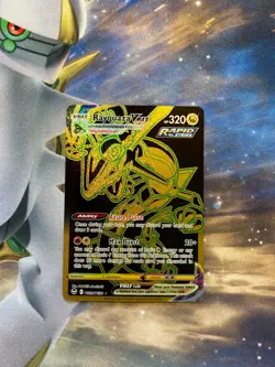 Pokemon TCG Rayquaza VMAX Gold TG29/TG30 Silver Tempest Trainer Gallery - Image 1