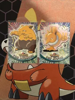 2000 Pokemon #96 DROWZEE #97 HYPNO TV Animation Edition Blue Logo TCG - Image 1