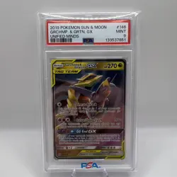 2019 Pokemon Sun and Moon Unified Minds Garchomp and Giratina GX 146/236 PSA 9 - Image 1