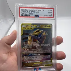 2019 Pokemon Sun and Moon Unified Minds Garchomp and Giratina GX 146/236 PSA 9 - Image 3