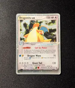 Pokemon EX DRAGON - #90/97 Dragonite ex - Ultra Rare Holo - SWIRL - Damaged - Image 4