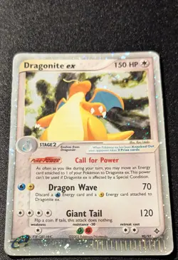 Pokemon EX DRAGON - #90/97 Dragonite ex - Ultra Rare Holo - SWIRL - Damaged - Image 5