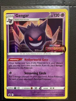 Pokemon Gengar - SWSH241 - Black Star Promo - Lost Origin Prerelease STAMP - NM - Image 1