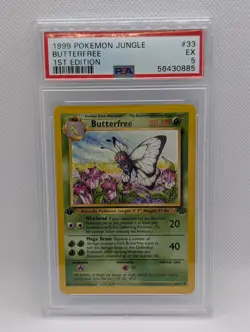 1999 POKEMON JUNGLE 1ST EDITION #33 BUTTERFREE PSA 5 - Image 1