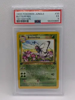 1999 POKEMON JUNGLE 1ST EDITION #33 BUTTERFREE PSA 5 - Image 2