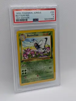 1999 POKEMON JUNGLE 1ST EDITION #33 BUTTERFREE PSA 5 - Image 4