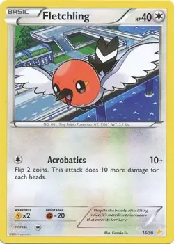 Pokemon Fletchling (16/30) XY Trainer Kit Pikachu Libre LP - Image 1