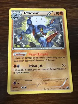 Toxicroak 59/114 Steam Siege Pokemon TCG LP - Image 1
