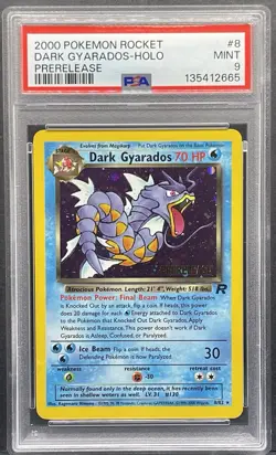 2000 Pokemon Rocket Dark Gyarados Prerelease PSA 9 - Image 1