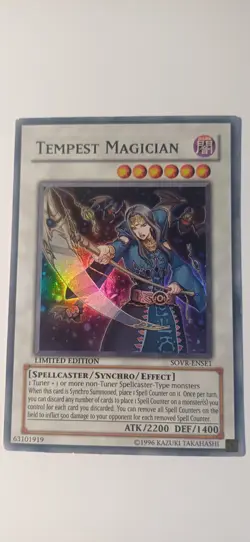 Tempest Magician - SOVR-ENSE1 - Super Rare - Limited Edition - Yugioh Light Play - Image 1