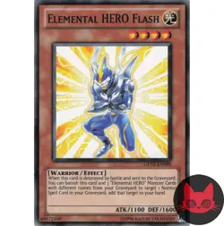Yugioh Elemental HERO Flash GENF-EN090 Common NM - Image 1