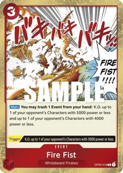 One Piece Fire Fist (OP03-018/294) OP03 Pillars of Strength LP FOIL - Image 1