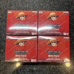 One Piece OP-13 Carrying On His Will Booster Boxes Factory SEALED X4 Plus Packs - Image 1