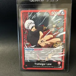 One Piece The Azure Sea’s Seven Trafalgar Law OP14-001 Leader Base English - Image 1