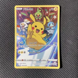 Pikachu SWSH020 Full Art Promo Rare Pokemon Card - Image 1
