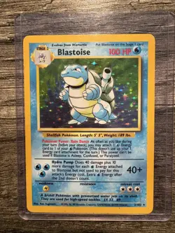 Pokemon TCG Blastoise Holo Unlimited Rare Card Base Set 2/102 - Image 1
