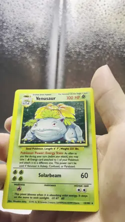 Pokemon TCG Venusaur Base Set Holo Rare Card 15/102 LP - Image 2