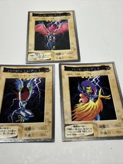 Harpie Lady 1 2 3 Set Bandai Yu-Gi-Oh Card Japanese Old Back - Image 1