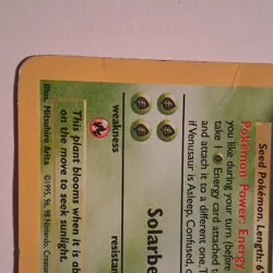 Pokemon Venusaur Base Set 2 018/102 Holo Rare 100HP English 2000 TCG Card - Image 3